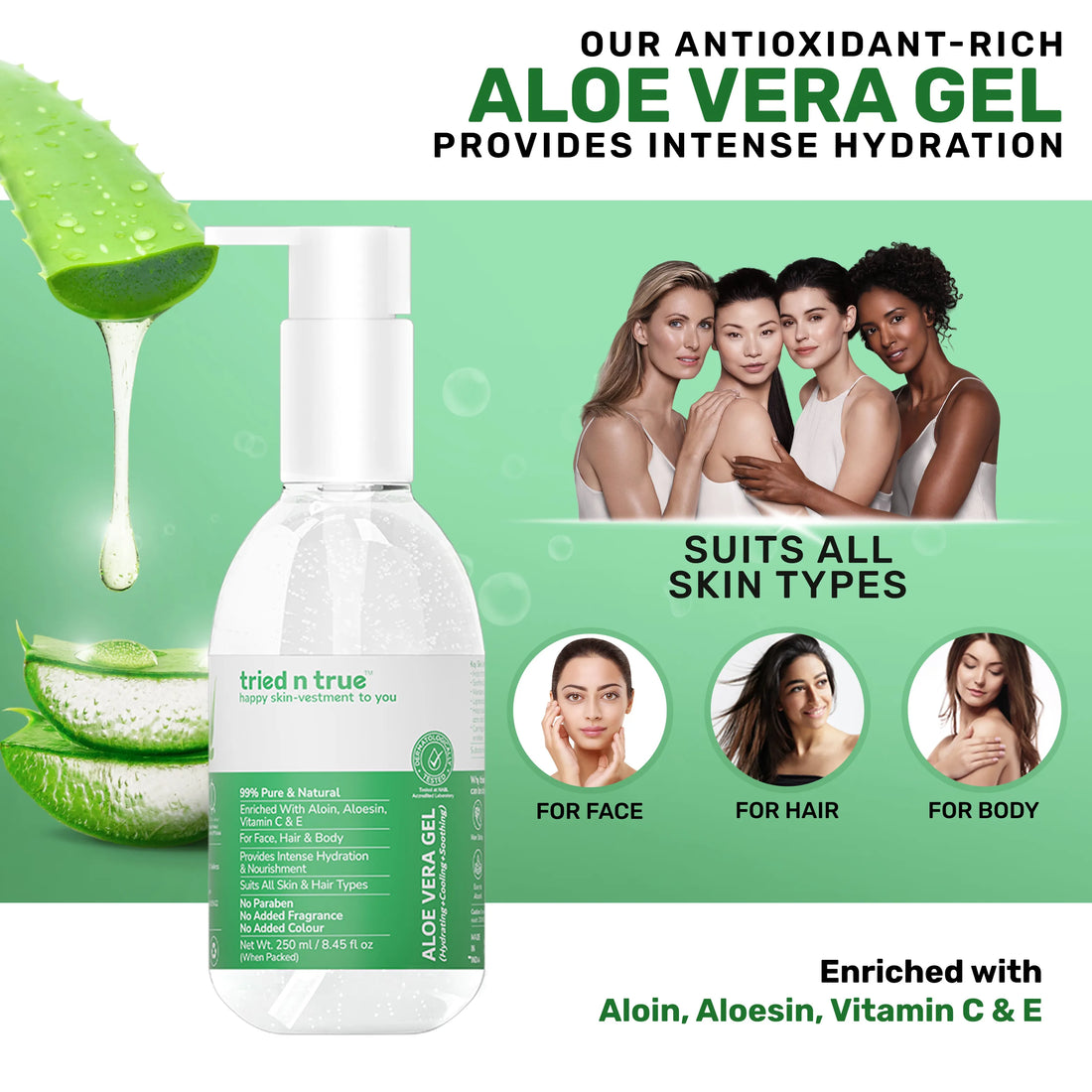 Aloe Vera Gel & Sandalwood Powder